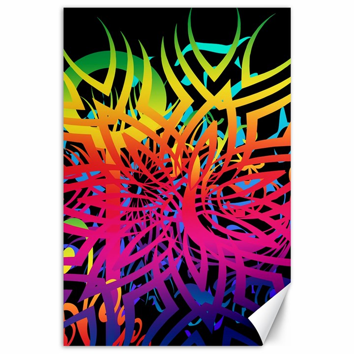 Abstract Jungle Canvas 24  x 36 