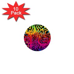 Abstract Jungle 1  Mini Buttons (10 Pack) 