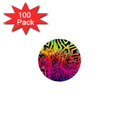 Abstract Jungle 1  Mini Magnets (100 Pack) 