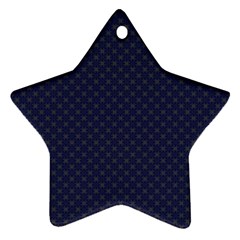 Motif Abstrait Bleu Fonce Star Ornament (two Sides) by kcreatif