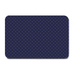 Motif Abstrait Bleu Fonce Plate Mats by kcreatif