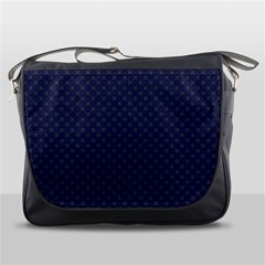 Motif Abstrait Bleu Fonce Messenger Bag by kcreatif