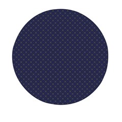 Motif Abstrait Bleu Fonce Mini Round Pill Box by kcreatif