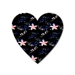 Sparkle Floral Heart Magnet