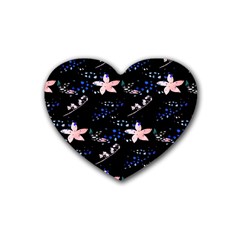 Sparkle Floral Heart Coaster (4 Pack)  by Sparkle