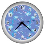 Jelly Fish Wall Clock (Silver) Front