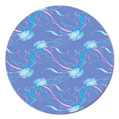 Jelly Fish Magnet 5  (round) by Sparkle