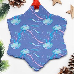 Jelly Fish Snowflake Ornament (two Sides) by Sparkle