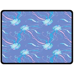 Jelly Fish Double Sided Fleece Blanket (large)  by Sparkle