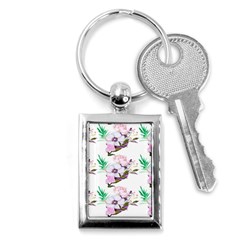 Floral Art Key Chain (rectangle) by Sparkle