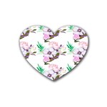 Floral Art Rubber Coaster (Heart)  Front