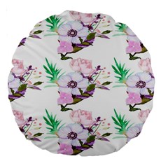 Floral Art Large 18  Premium Round Cushions by Sparkle