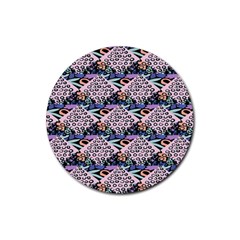 Diamond Spots Rubber Coaster (round) 