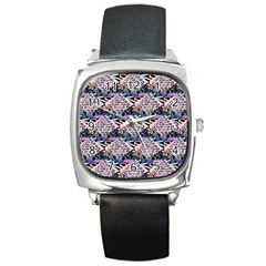 Diamond Spots Square Metal Watch by Sparkle