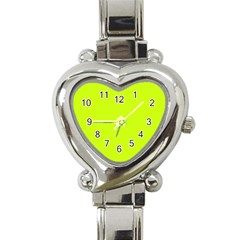 Arctic Lime Heart Italian Charm Watch by FabChoice