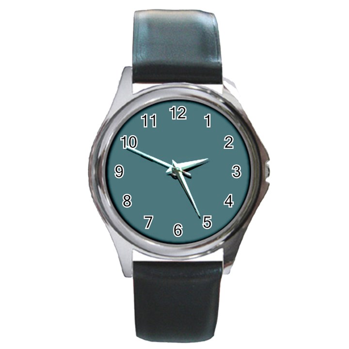 Beetle Green Round Metal Watch