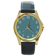 Beetle Green Round Gold Metal Watch by FabChoice