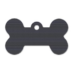 Chevron colors blanc/noir Dog Tag Bone (One Side)