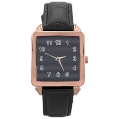 Chevron colors blanc/noir Rose Gold Leather Watch 