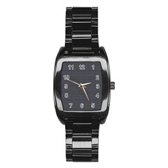 Chevron colors blanc/noir Stainless Steel Barrel Watch