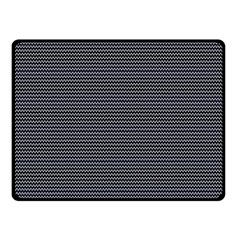 Chevron Colors Blanc/noir Double Sided Fleece Blanket (small)  by kcreatif