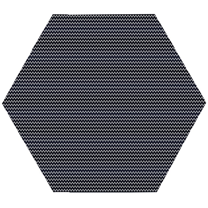 Chevron colors blanc/noir Wooden Puzzle Hexagon