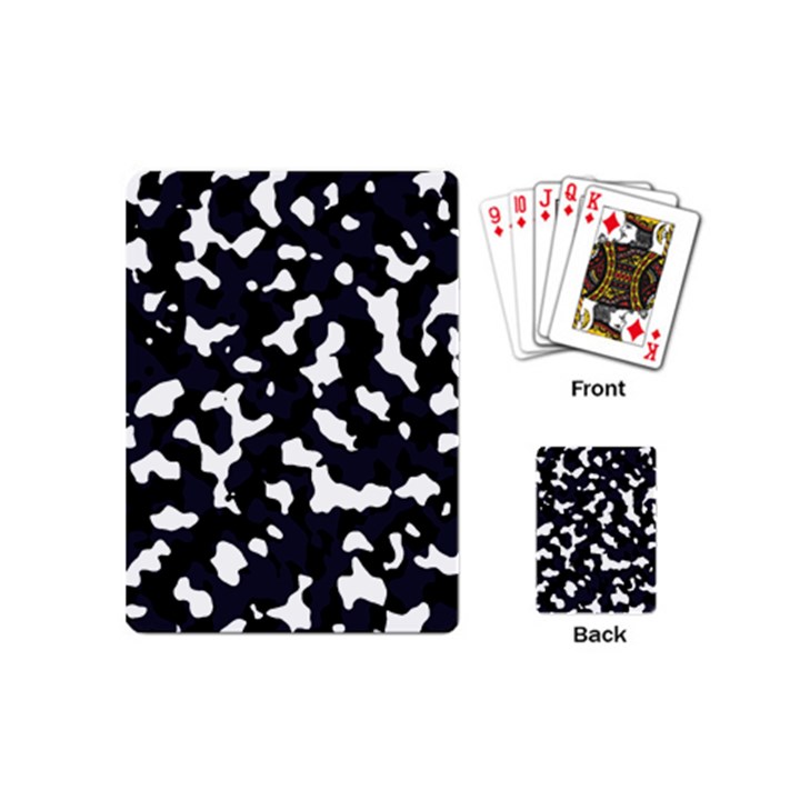 Camouflage bleu Playing Cards Single Design (Mini)