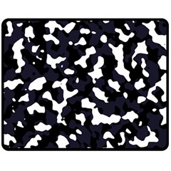 Camouflage Bleu Double Sided Fleece Blanket (medium)  by kcreatif