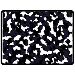 Camouflage Bleu Double Sided Fleece Blanket (large)  by kcreatif