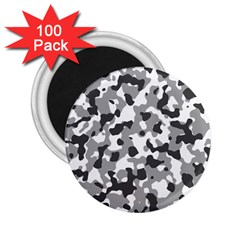 Camouflage Gris/blanc 2 25  Magnets (100 Pack)  by kcreatif