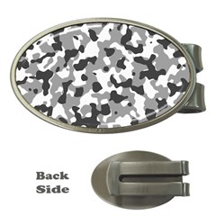 Camouflage Gris/blanc Money Clips (oval) 