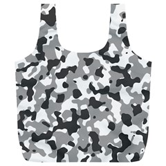 Camouflage Gris/blanc Full Print Recycle Bag (xl) by kcreatif