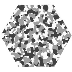 Camouflage Gris/blanc Wooden Puzzle Hexagon by kcreatif