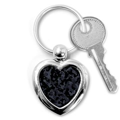 Camouflage Violet Key Chain (heart) by kcreatif