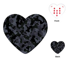 Camouflage Violet Playing Cards Single Design (heart)