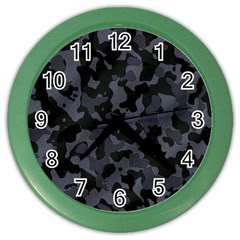 Camouflage Violet Color Wall Clock by kcreatif