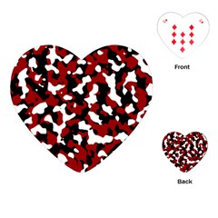 Camouflage Rouge Playing Cards Single Design (heart)