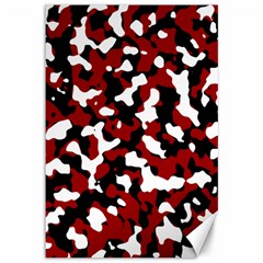 Camouflage Rouge Canvas 12  X 18  by kcreatif