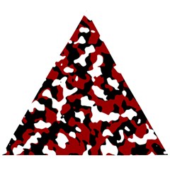 Camouflage Rouge Wooden Puzzle Triangle by kcreatif