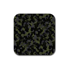 Camouflage Vert Rubber Coaster (square)  by kcreatif