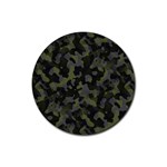 Camouflage Vert Rubber Coaster (Round)  Front