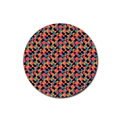 Beautiful Shapes Pattern Rubber Round Coaster (4 Pack)  by designsbymallika