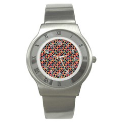 Beautiful Shapes Pattern Stainless Steel Watch by designsbymallika