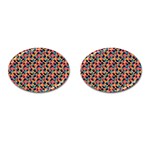 Beautiful Shapes Pattern Cufflinks (Oval) Front(Pair)