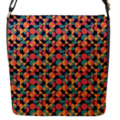 Beautiful Shapes Pattern Flap Closure Messenger Bag (s) by designsbymallika