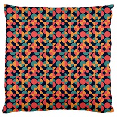 Beautiful Shapes Pattern Large Flano Cushion Case (one Side)