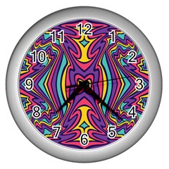 Abstract Pattern Wall Clock (silver) by designsbymallika