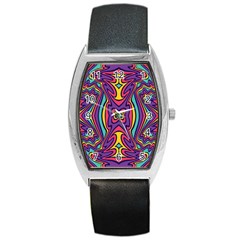 Abstract Pattern Barrel Style Metal Watch by designsbymallika