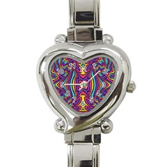 Abstract Pattern Heart Italian Charm Watch by designsbymallika