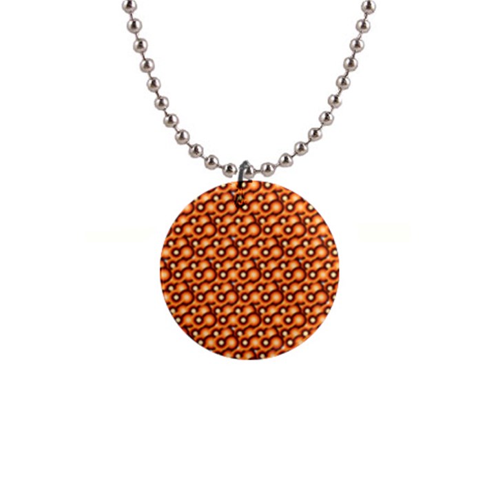 Curvy Geometric Pattern 1  Button Necklace